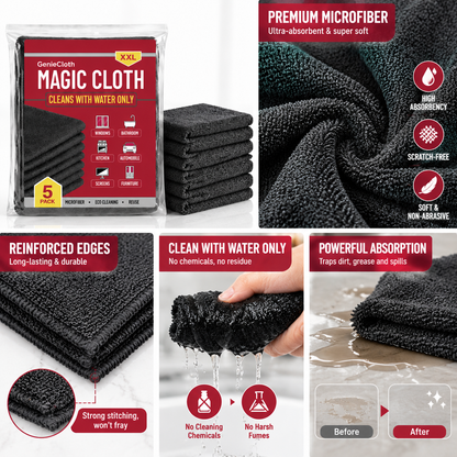 Household Reusable Cleaning Cloth 5‑Pack