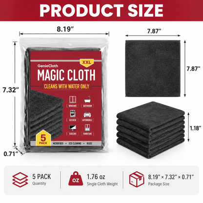 Household Reusable Cleaning Cloth 5‑Pack