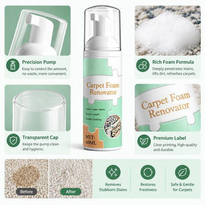 Fabric & Carpet Cleaning Foam with Cleaning Towel