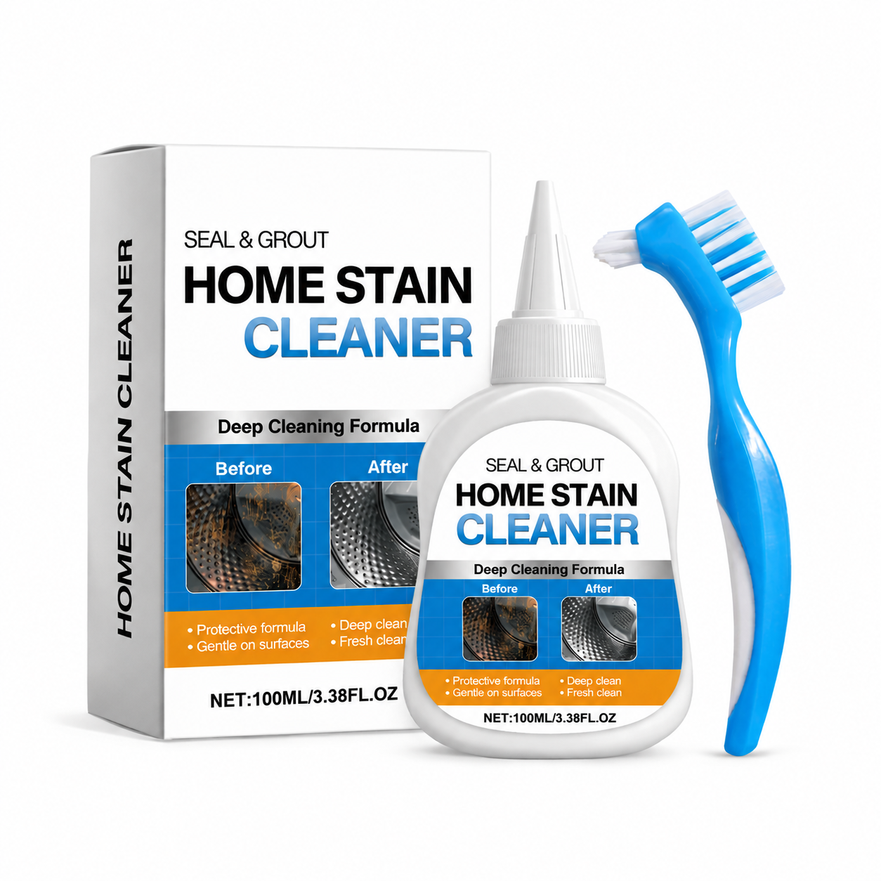 Household Stain‑Removing Cleaning Gel with Cleaning Brush